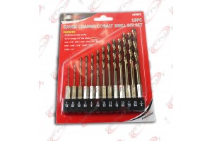 Pro 13pc 1/4" Hex Shank Quick change Cobalt Drill Bit Set Multi Bits